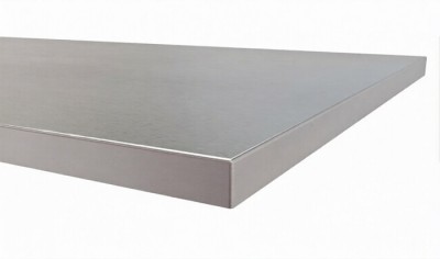 Столешница из фанеры толщиной 30 мм + чехол из нержавеющей стали 1 мм (ширина 1200 мм) N31